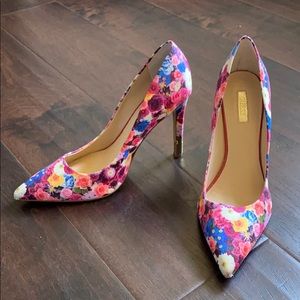 Flower high heels